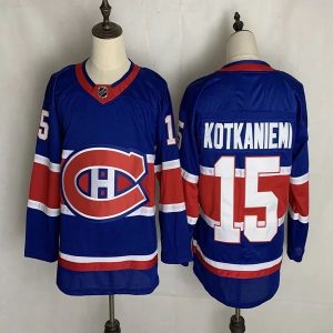 Montreal Canadiens Trikot Jesperi Kotkaniemi 15 2022 Reverse Retro Blau Authentic